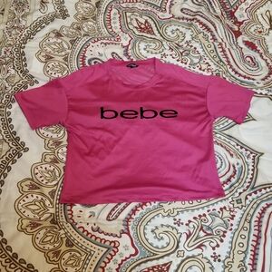 NWOT Magenta Bebe Logo Jersey-style T-Shirt